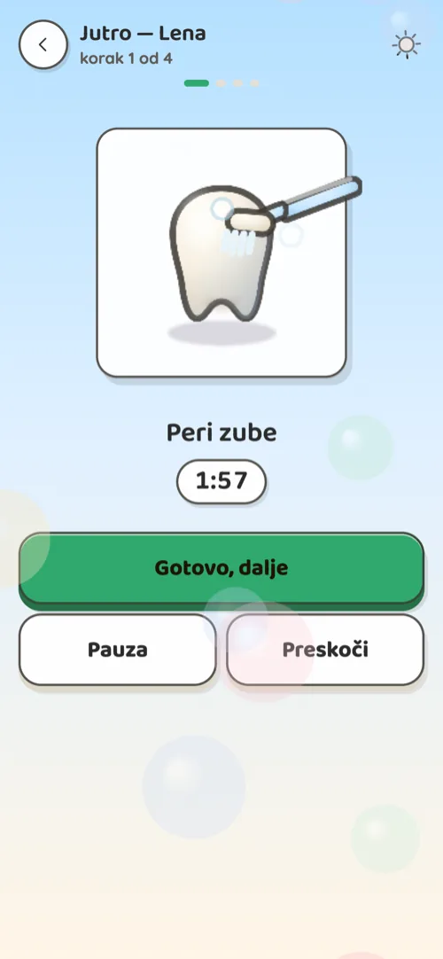 Jutro, korak po korak